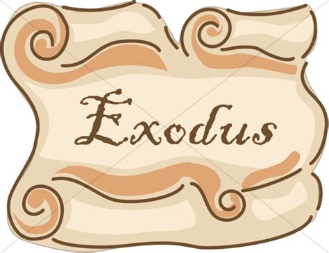 Exodus Scroll Books Of The Bible Word Art