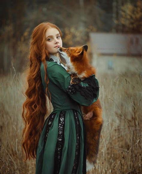 A Girl And Her Fox Pics Fox Girl Fairytale Photography Girls With