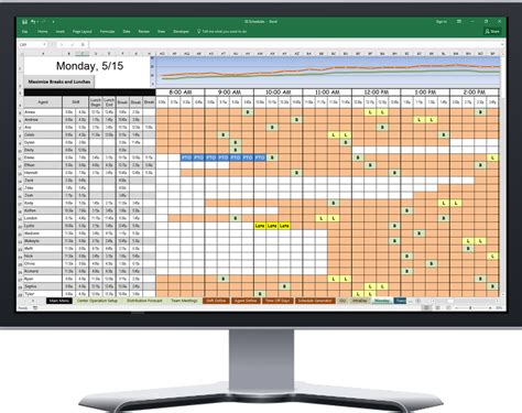 Call Center Scheduling Excel Template Free