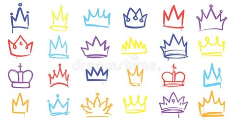 King Sketch Crown Color Elegant Queen Princess And Prince Crowns