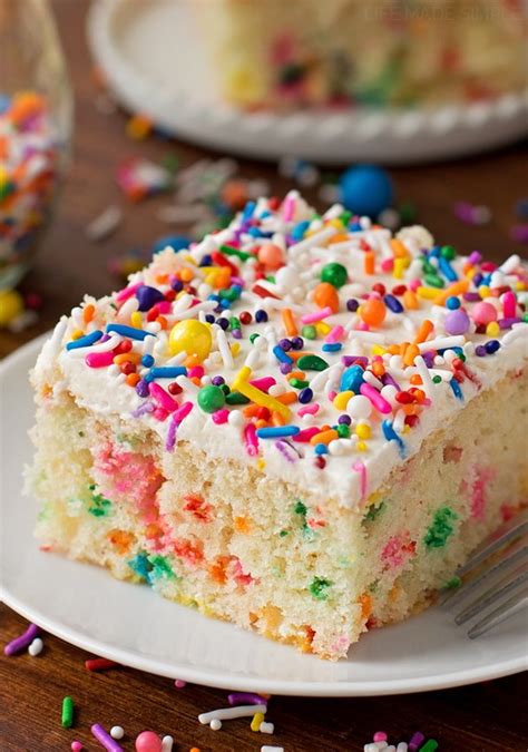 Others prefer alternative confections like. Funfetti Cake {With Homemade Buttercream Frosting!} | Life ...