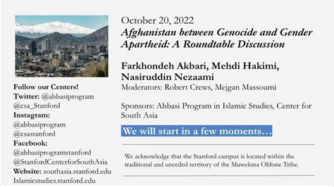 Afghanistan Between Genocide And Gender Apartheid A Roundtable Discussion YouTube