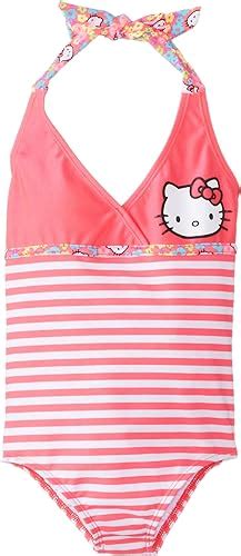 Hello Kitty Big Girls 1 Piece Swimsuit Halter Top Print