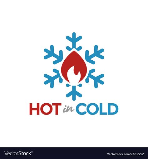 Hot In Cold Logo Graphic Design Template Vector Image