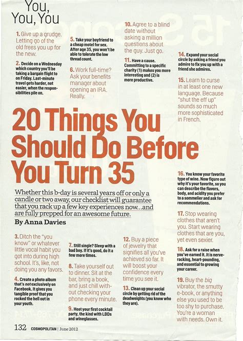 20 Things You Should Do Before You Turn 35i Only Have A Few Weeks To G 30 Things To Do