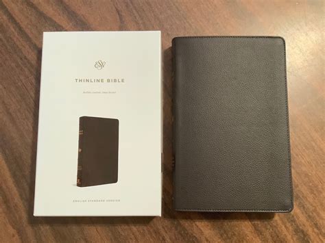 Personalized Esv Thinline Bible Deep Brown Buffalo Genuine Leather