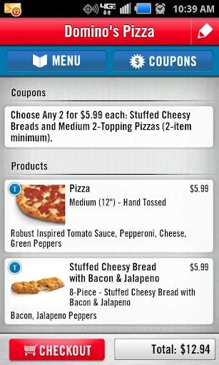 Dominos Pizza Introduces App For Us Customers Create Order And