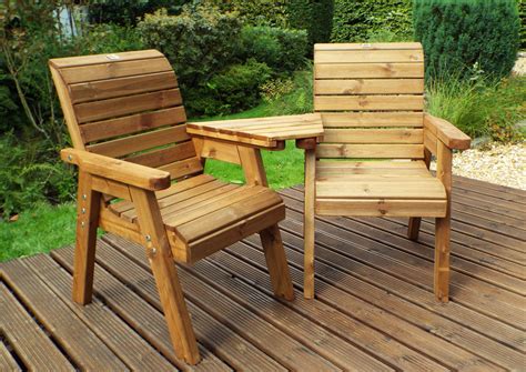 Charles Taylor Hand Made Chunky Wooden Garden Furniture Love Seats Ebay