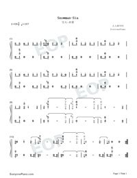 Capo on 1st fret intro c arpeggio 3x verse 1 c. Snowman-Sia Free Piano Sheet Music & Piano Chords
