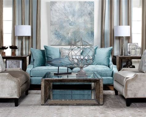 Yellow, blue & green living room. Aqua And Grey Living Room