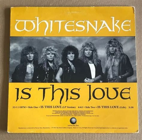 Whitesnake Is This Love Rare Vinyl 1987 Promo Release Pro A 2810