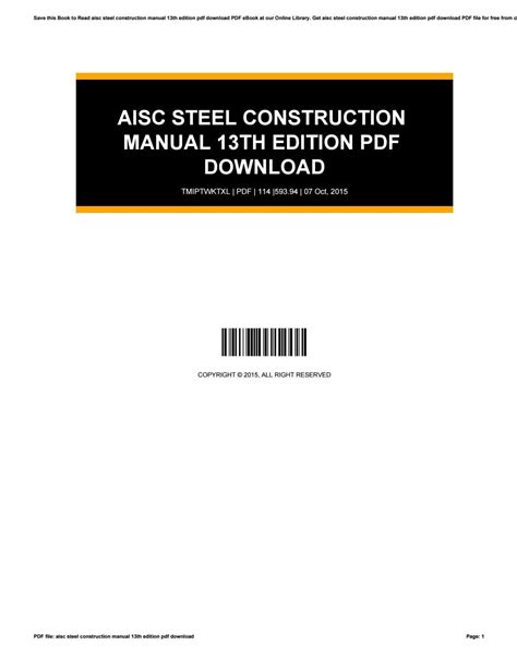 Aisc Steel Construction Manual 13th Edition Pdf Download By Pagamenti2