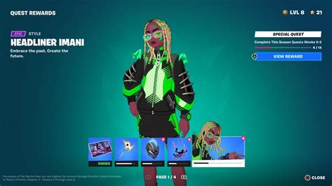 How To Get Headliner Imani Skin FREE In Fortnite Quest Rewards Skin Free Headliner Imani Skin
