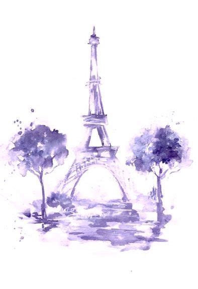Paris Eiffel Tower 4 Art Print From An Original Watercolor Painting