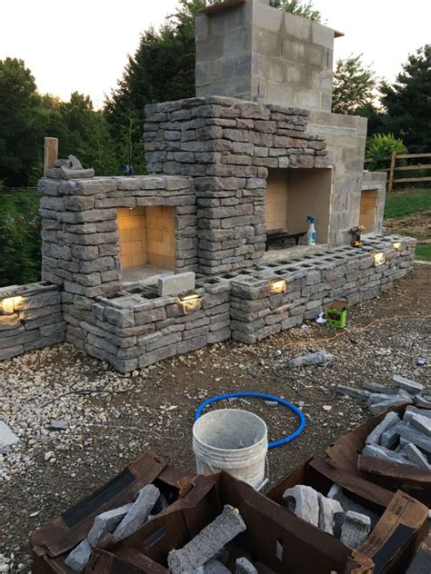 How To Build A Outdoor Fireplace With Cinder Blocks Builders Villa