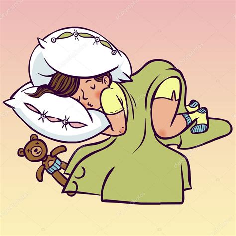 Funny Vector Cartoon Sleeping Baby — Stock Vector © Museyushaya 66252403
