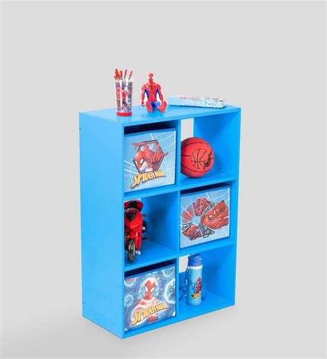 Buy Spiderman Theme Book Shelf In Blue Colour By Yipi Online Online