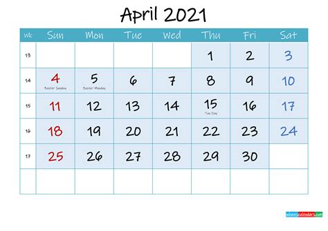 Last day left until the end of april. April 2021 Free Printable Calendar with Holidays ...