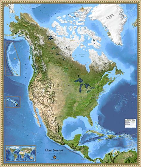 North America Satellite Wall Map By Outlook Maps Mapsales
