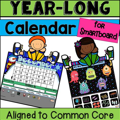 50 Off Smartboard Calendar Fun 12 Months Plus Common Core Activities
