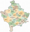 Kosovo Map - Cities and Roads - GIS Geography