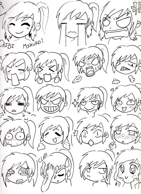 Chibi Mikuro Expressions By Mimi D Drawing Face Expressions Chibi