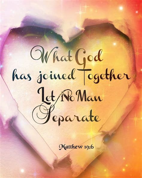 Spiritual Print What God Has Joined Together Let No Man