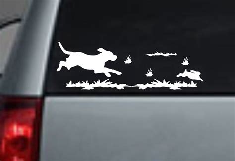 6 Vinyl Beagle Hunter Decal Rabbit Hunt With Beagles Made In The Usa Etsy