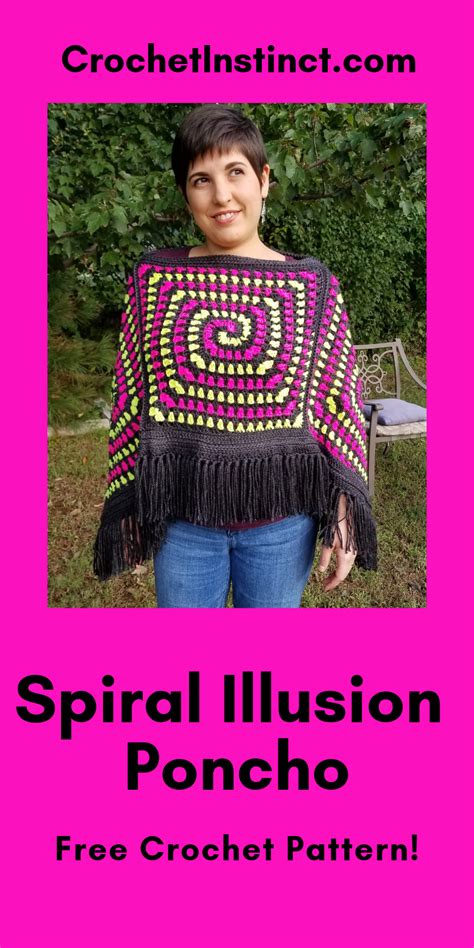 Spiral Illusion Square Free Crochet Pattern Crochet Instinct