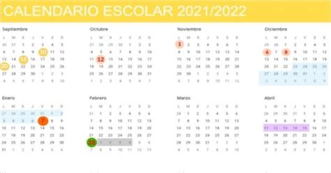 Calendario Escolar 2021 22 Calendario Escolar Centros Consejeria De