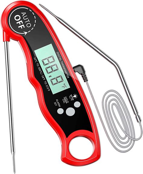 Meat Thermometer Instant Read Teumi Bbq Thermometer With Dual Probe