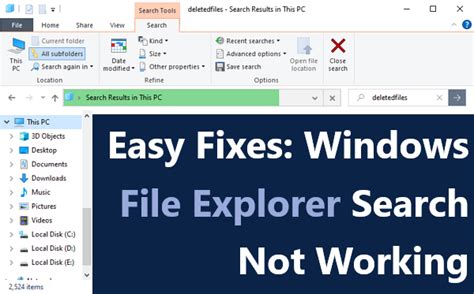 Easy Fixes Windows Explorer Search Not Working