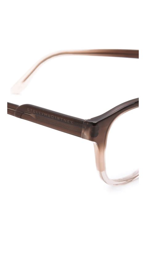Lyst Stella Mccartney Rounded Glasses Taupe Gradient In Brown