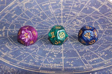 Astro Dice Divination Diceastrology Dice Astrodice For Etsy Polska