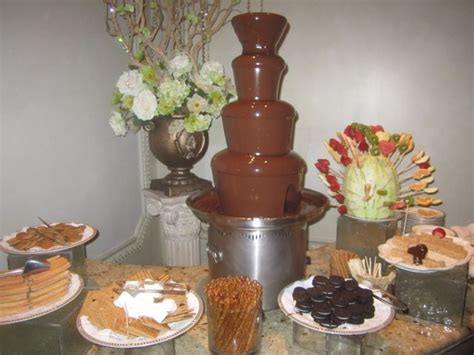 So he gave them something to eat to keep them quiet! Chocolate Fountain | Chocolate fountains, Holiday party foods, Wedding menu