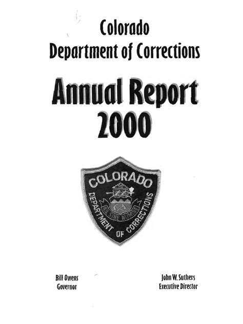 2000 Colorado Dept Of Corrections Annual Report Pdf Victimology