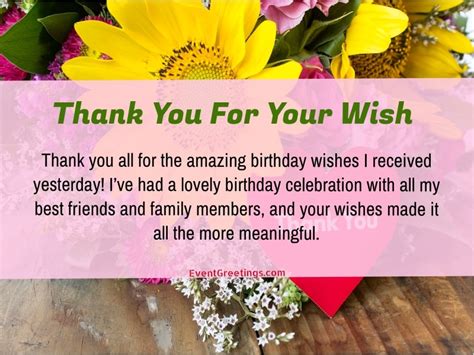 Best Thank You Messages For Birthday Wishes Quotes And Notes