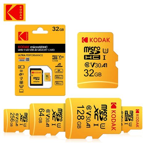 Kodak Tarjeta Micro Sd Original 256gb U3 128gb 64gb 32gb Evo Plus Sdhc U3 C10 Tf C10