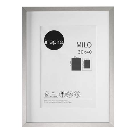 Leroy merlin is involved in improving housing and living environment of people in the world. Cadre Milo, l.30 x H.40 cm, argent | Leroy Merlin