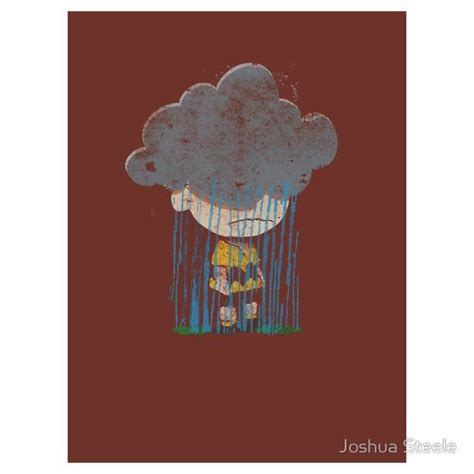 Awe Rats Charlie Brown Under His Rain Cloud Rain Clouds