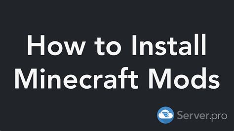 How To Install Mods On Your Minecraft Server Minecraft Java Youtube