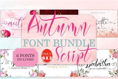 Autumn Script Font Bundle Font Download Font Fonts Typography