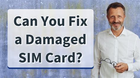 Can You Fix A Damaged Sim Card Youtube