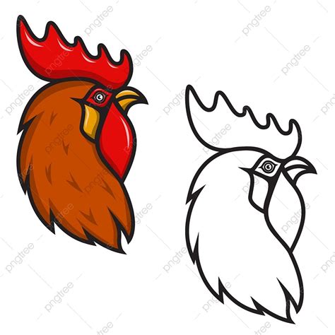 rooster head clipart vector rooster head isolated on white background farm the label png