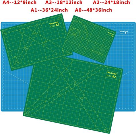 Worklion 24 X 36 Large Self Healing Pvc Cutting Mat Double Sided