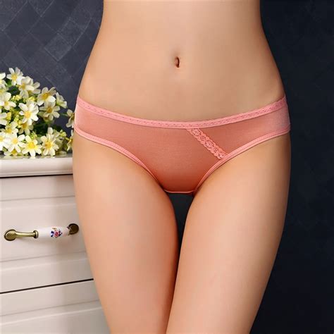 Women Sexy Nylon Ice Silk Panty Low Rise Briefs Seamless Comfortable