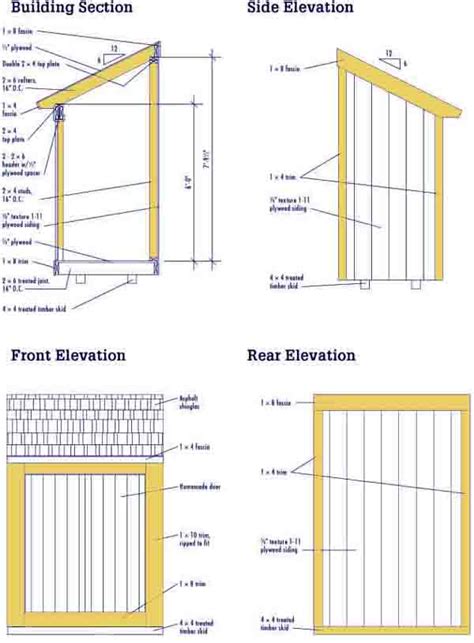 Lean To Shed Plans Free Pdf How To Build Diy By