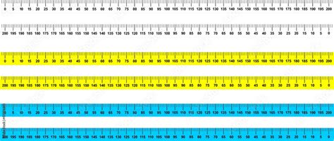 Vettoriale Stock Measure Tape Ruler Metric Measurement Metric Ruler