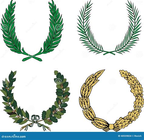 Set Of Four Heraldic Wreaths Stock Vector Image 40559834
