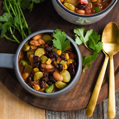 Easy Four Bean Vegetarian Chili Recipe With Pictures